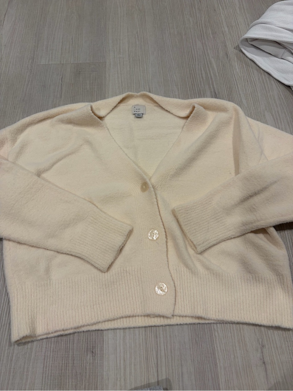 Cozy Cream Button-Front Women's Cardigan